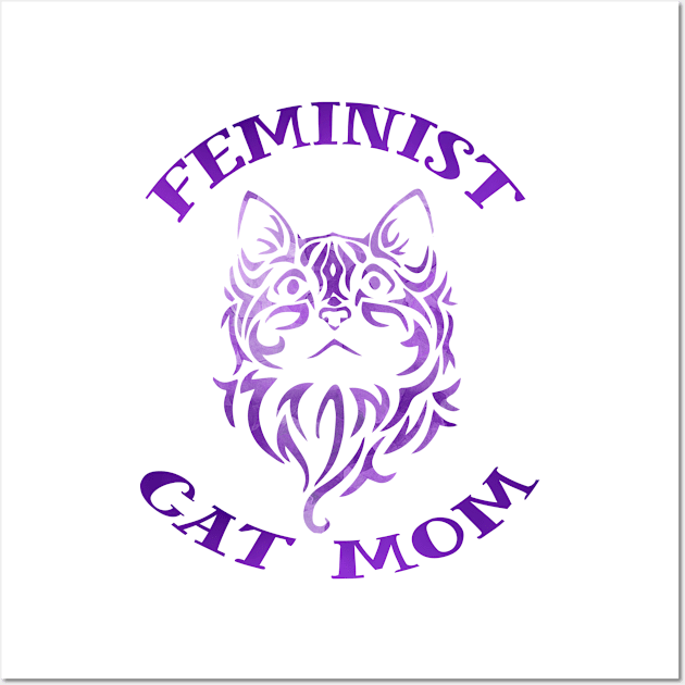 Feminist cat mom Wall Art by LebensART